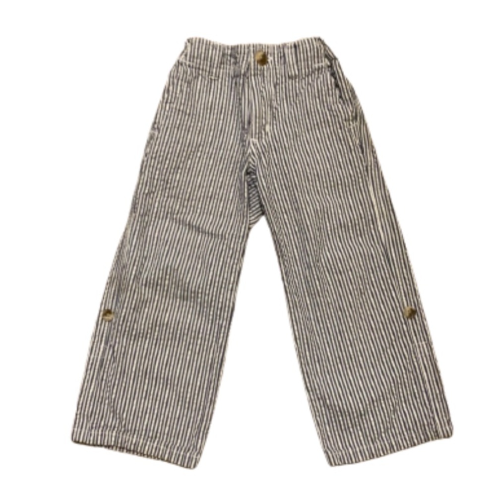 Janie and Jack blue seersucker pants and capris, size 3